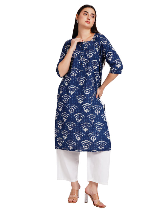 INDIGO BLOOM | Relaxed Fit | Long Kurti