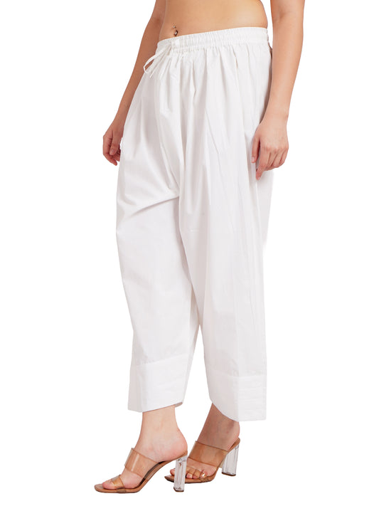 BASIC WHITE FARSHI SALWAR | Relaxed Fit