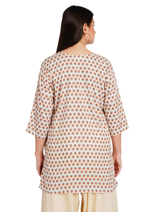 VINTAGE BLOOM | Relaxed Fit | Short Kurti