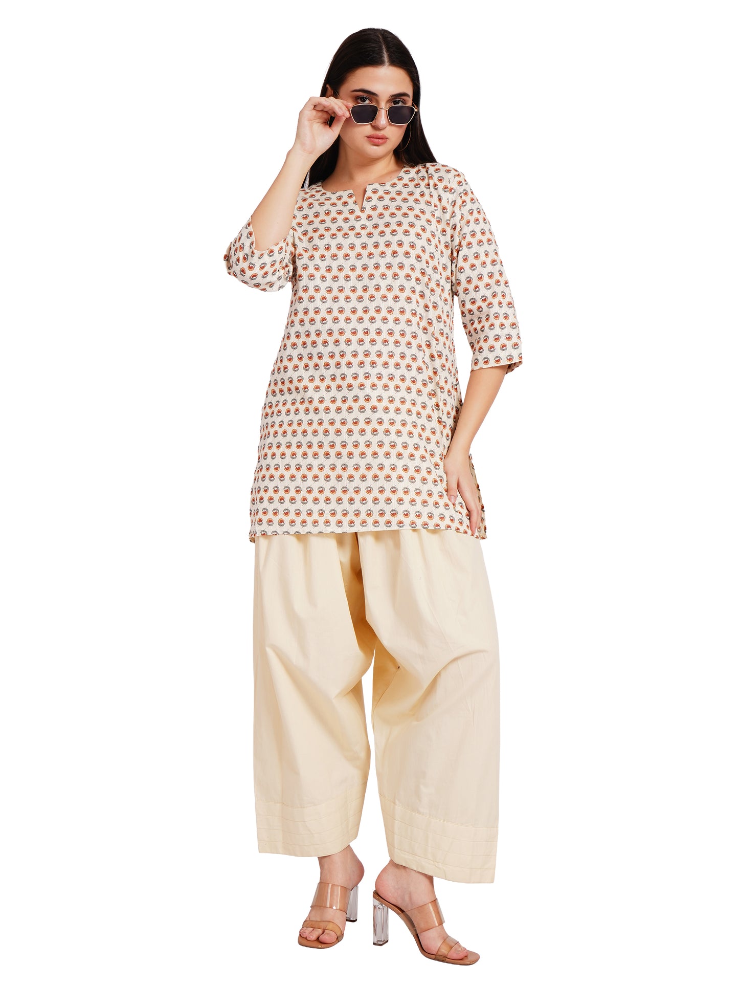VINTAGE BLOOM | Relaxed Fit | Short Kurti