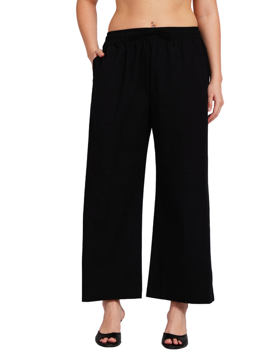 BASIC BLACK PALAZZO | Relaxed Fit
