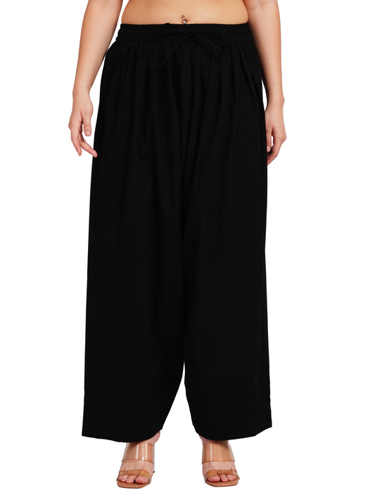 BASIC BLACK FARSHI SALWAR | Relaxed Fit