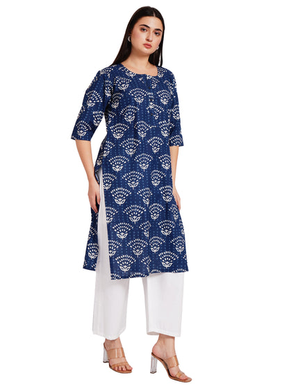 INDIGO BLOOM | Relaxed Fit | Long Kurti