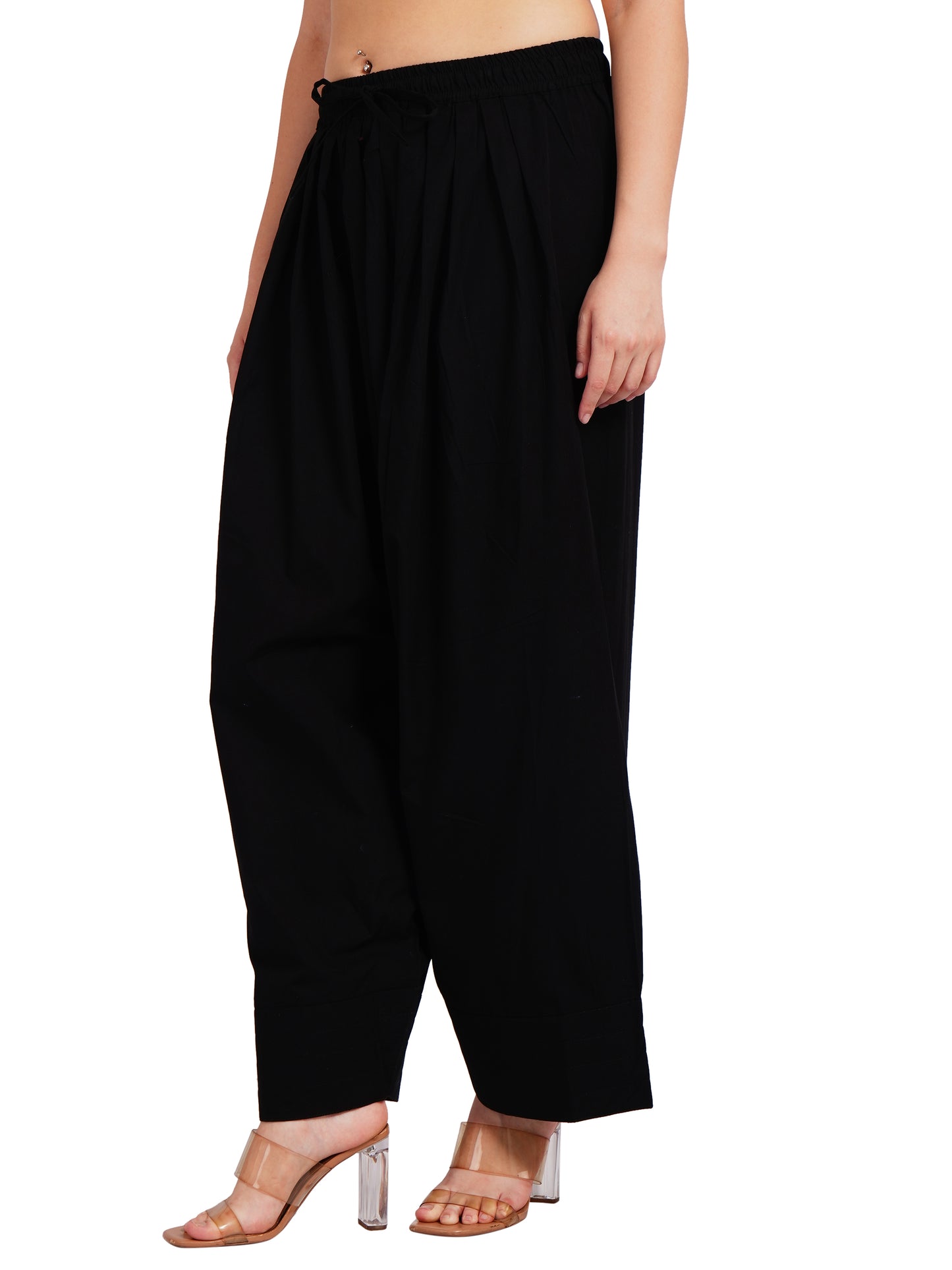 BASIC BLACK FARSHI SALWAR | Relaxed Fit