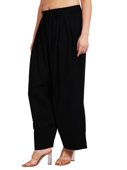 BASIC BLACK FARSHI SALWAR | Relaxed Fit