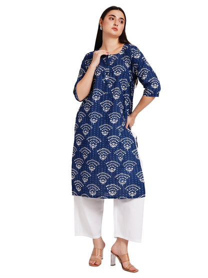 INDIGO BLOOM | Relaxed Fit | Long Kurti
