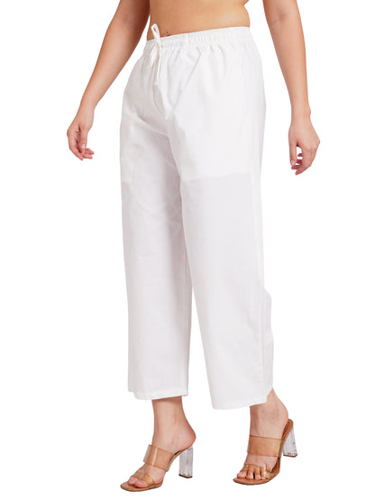BASIC WHITE PALAZZO | Relaxed Fit