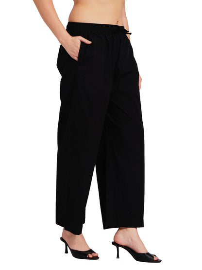BASIC BLACK PALAZZO | Relaxed Fit