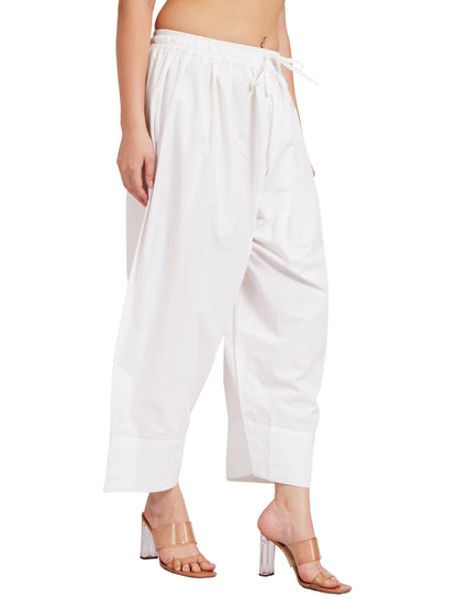 BASIC WHITE FARSHI SALWAR | Relaxed Fit