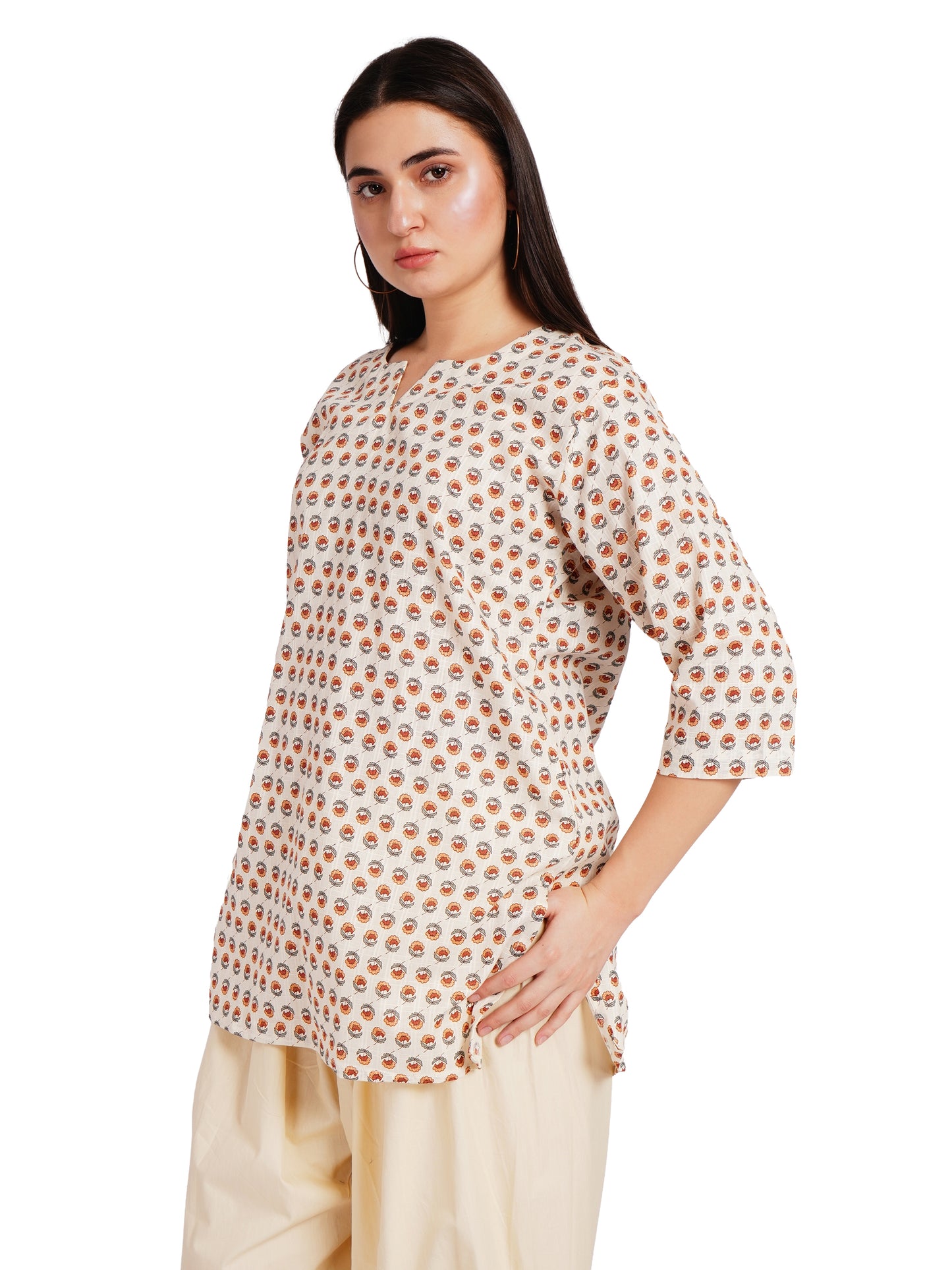 VINTAGE BLOOM | Relaxed Fit | Short Kurti