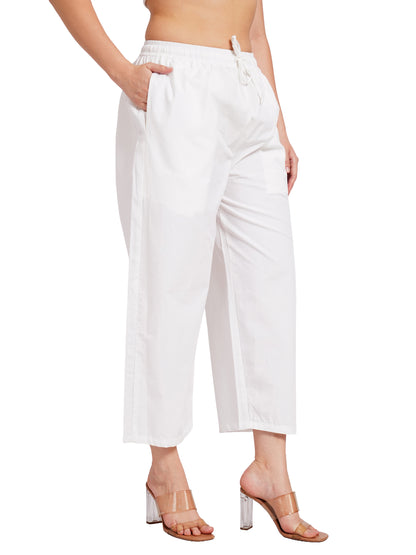 BASIC WHITE PALAZZO | Relaxed Fit