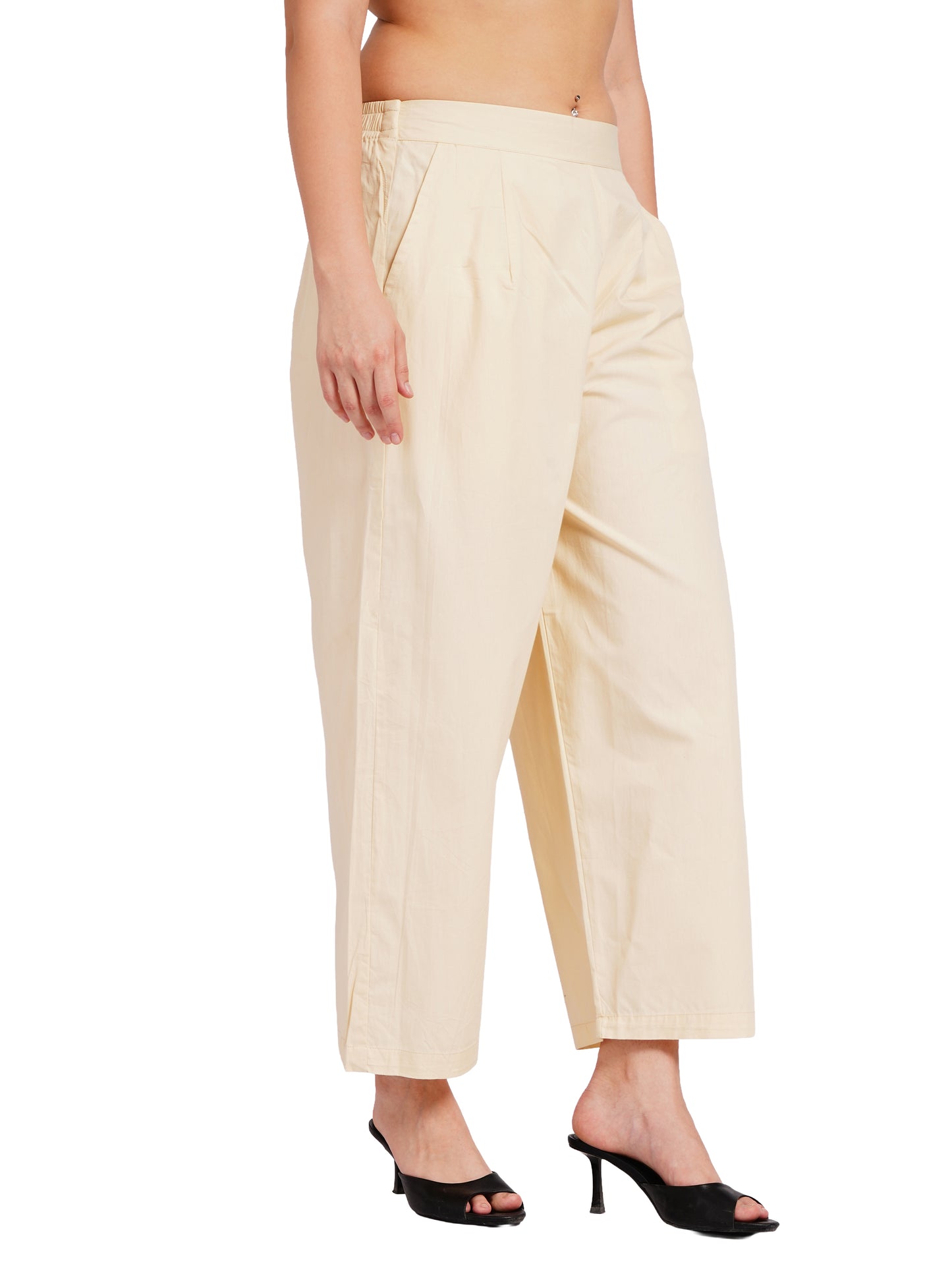 BASIC BEIGE PALAZZO | Relaxed Fit