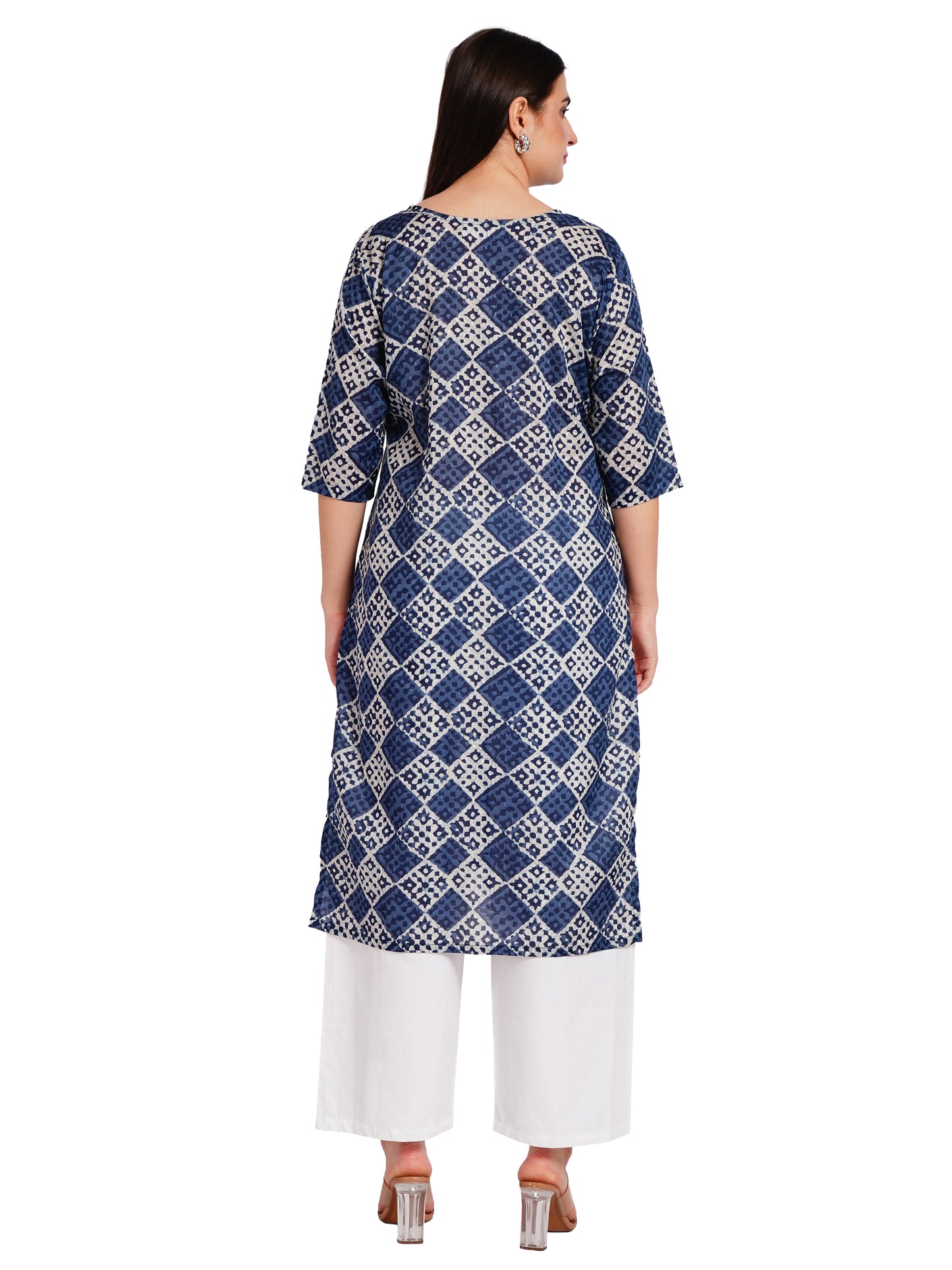 INDIGO MOSAIC | Relaxed Fit | Long Kurti
