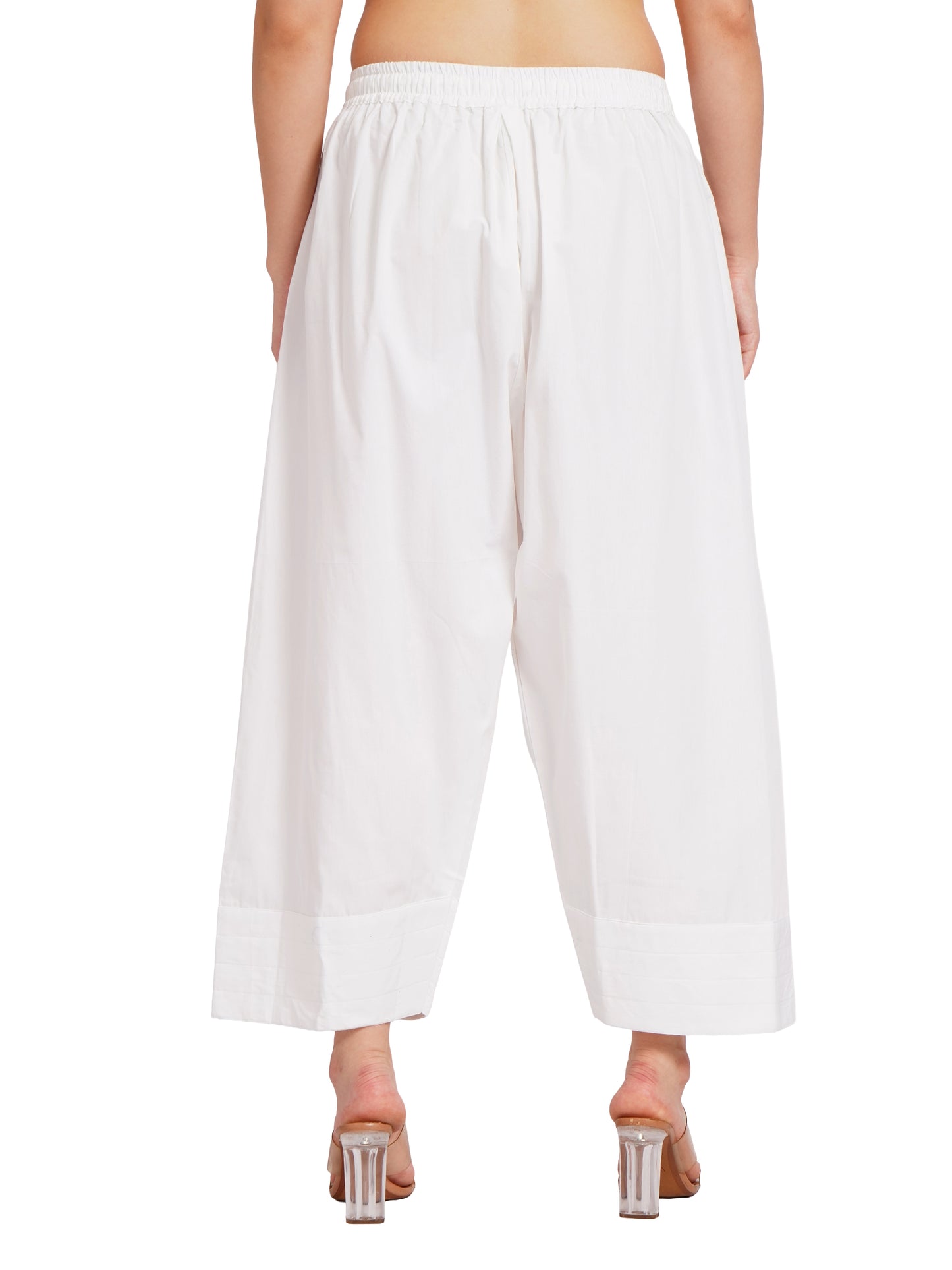 BASIC WHITE FARSHI SALWAR | Relaxed Fit