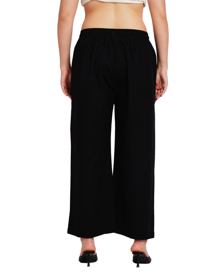 BASIC BLACK PALAZZO | Relaxed Fit