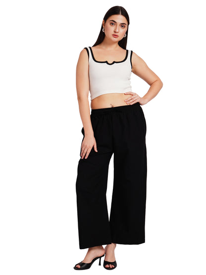 BASIC BLACK PALAZZO | Relaxed Fit